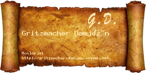 Gritzmacher Damján névjegykártya